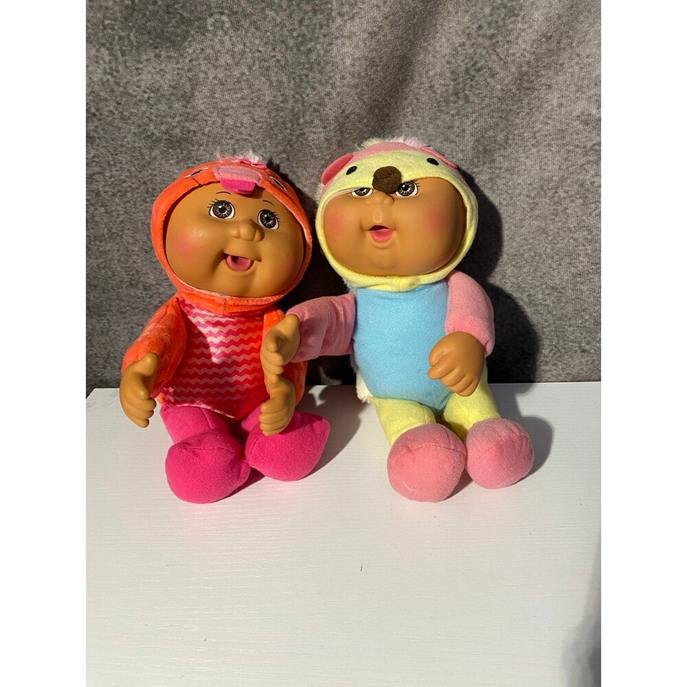 Cabbage Patch Kids Cuties 9" Plush Doll Lot of 2 Rosalie Flamingo & Larry Llama